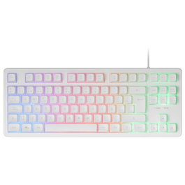 Mars Gaming MK023WES Clavier TKL FRGB Blanc, MK023 Membrane, USB 2.0, Anti-Ghosting