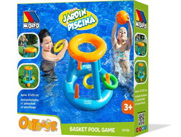 Molto Canasta Basket Hinchable - Panier de basket-ball gonflable pour piscine, jeux aquatiques et extérieur, à partir de 3 ans, en plastique