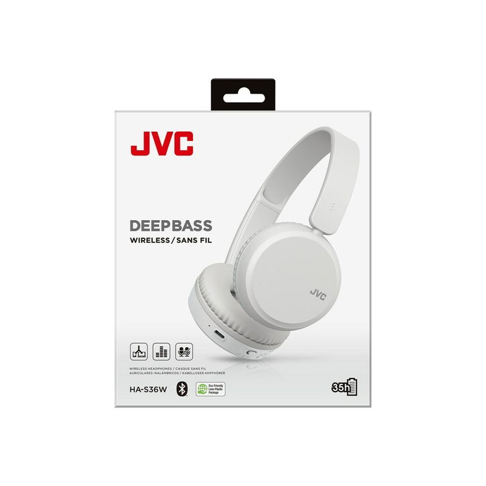 Casques Sans Fil JVC HAS-36WWU Bluetooth Bluetooth 5.2 Blanc Noir