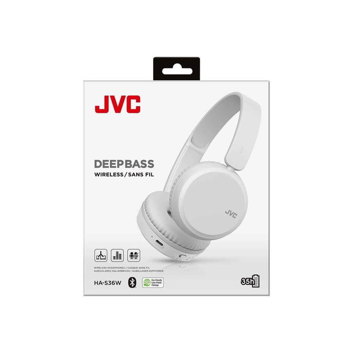 Casques Sans Fil JVC HAS-36WWU Bluetooth Bluetooth 5.2 Blanc Noir