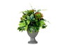 Ibergarden Copa Plastico Classique avec Plantes Vertes Grande 25 x 36 x 25 cm (Set de 4)