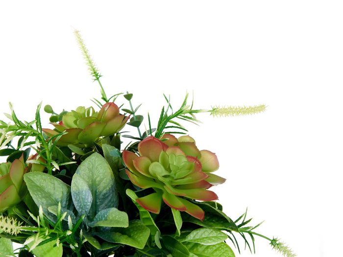 Ibergarden Copa Plastico Classique avec Plantes Vertes Grande 25 x 36 x 25 cm (Set de 4)