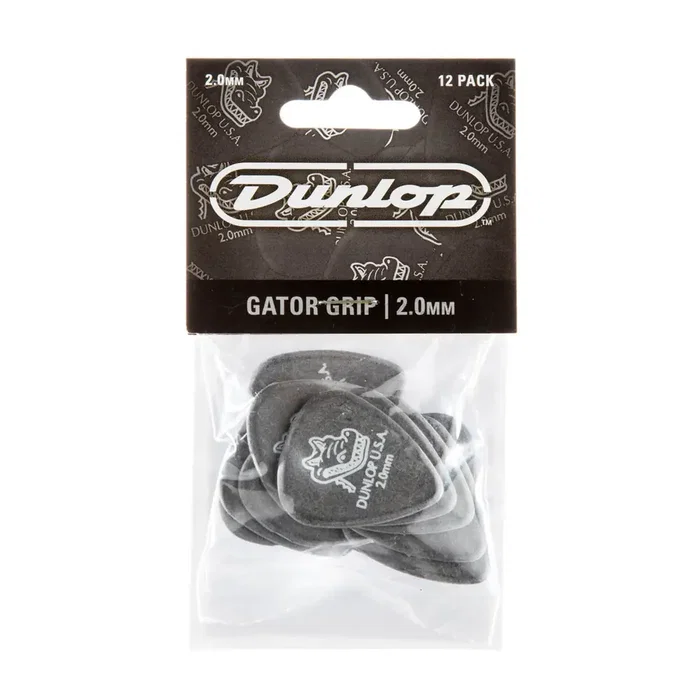 Dunlop Gator Grip Médiators 2,0 mm (Pack de 12)
