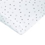 Domiva Drap housse imperméable 60 x 120 cm - Blanc imprimé étoiles gris