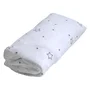Domiva Drap housse imperméable 60 x 120 cm - Blanc imprimé étoiles gris