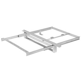 POTTKER H37 Cadre Coulissant pour Table avec Rallonges, Charge Max 90kg, Fer, Finition Aluminium RAL 9006