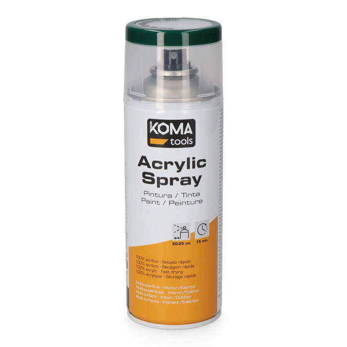 Koma Tools Peinture acrylique en spray RAL 6005 vert mousse finition brillante, 300 ml Koma Tools Peinture acrylique en spray RAL 6005 vert mousse finition brillante, 300 ml