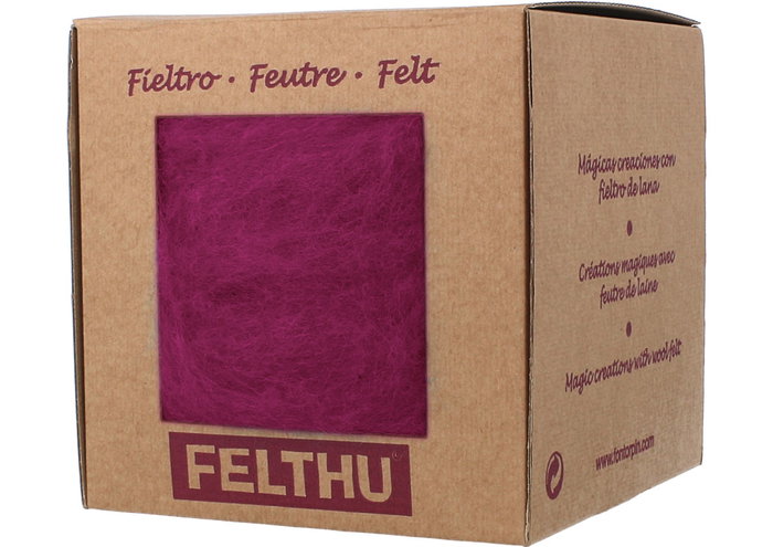 Felthu Feutre de laine bordeaux 100g Felthu Feutre de laine bordeaux 100g