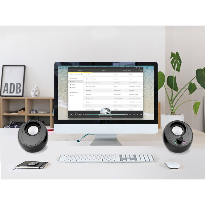Conceptronic bjorn01b Enceintes Stéréo 2.0 10W Noir