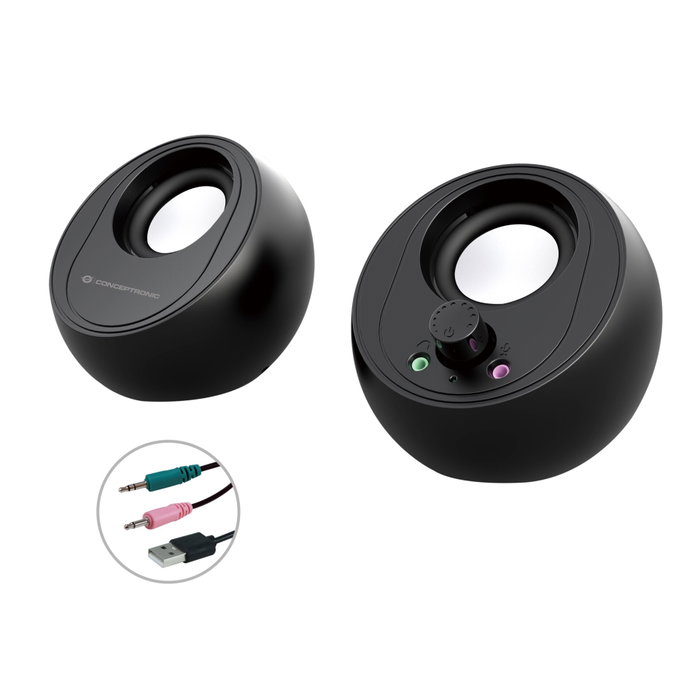 Conceptronic bjorn01b Enceintes Stéréo 2.0 10W Noir