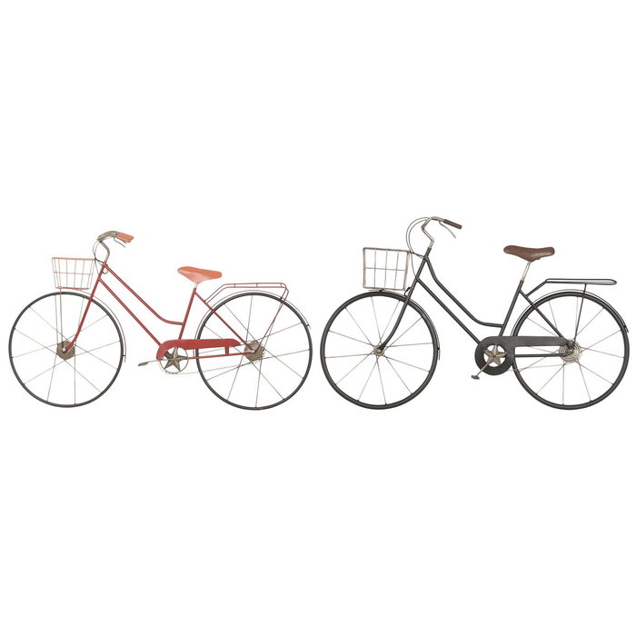 Home ESPRIT Décoration murale Métal Bicyclette Shabby Chic Noir Rouge (2 Unités) Home ESPRIT Décoration murale Métal Bicyclette Shabby Chic Noir Rouge (2 Unités)