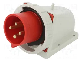 PCE Connecteur socle mâle 32A 400VAC 3P+PE 6H IP67