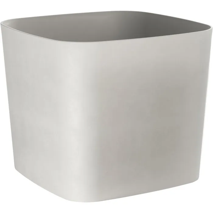 Garden Id Swing Carré Pot de Fleurs Carré 16 L Pierre Blanche 30 x 30 x 25 cm - Design Contemporain pour Intérieur et Extérieur