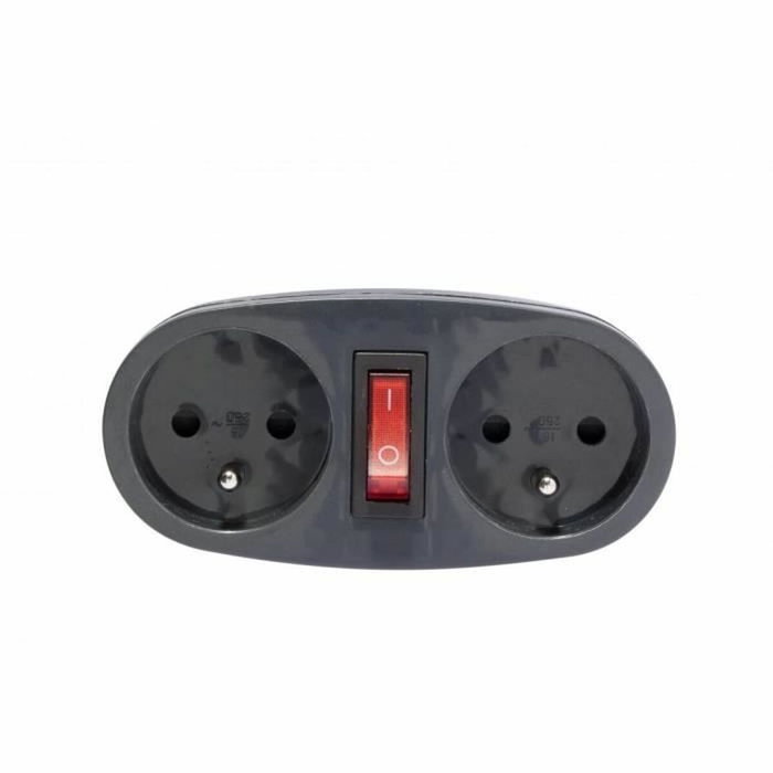 Chacon Multiprise Biplite 16A avec Interrupteur Anthracite