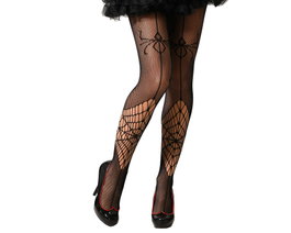 Collants résille avec motif toile d'araignée pour Halloween