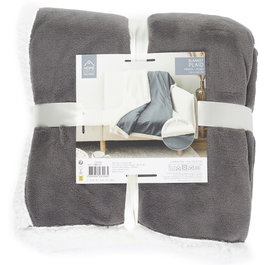 Home Deco Factory Couverture Sherpa Microfibre 120x150 cm
