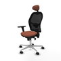 Piqueras y Crespo Chaise de Bureau avec Appui-tête Jorquera 3D086N1 Marron Noir