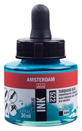 Amsterdam Peinture Acrylique Bleu Turquoise 522 30 ml