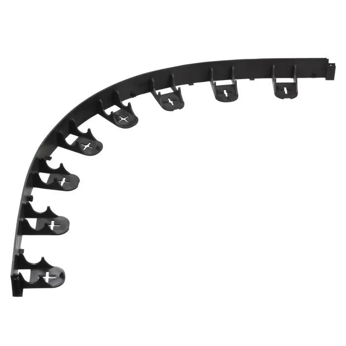 Nature Bordure de jardin en polypropylène et polyéthylène recyclé - Lot de 4 bordures et 16 ancres - H 4,5 cm x 1 m - Noir