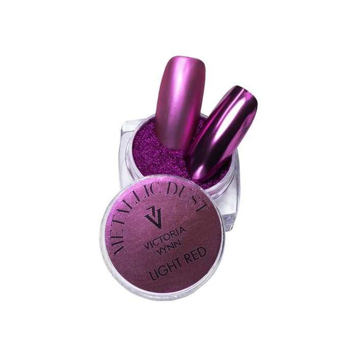 Victoria Vynn - Poudre métallique pour nail art Metallic Dust, 2 grammes, finition veloutée satinée et chaude, couleur rouge clair Light Red Victoria Vynn - Poudre métallique pour nail art Metallic Dust, 2 grammes, finition veloutée satinée et chaude, couleur rouge clair Light Red