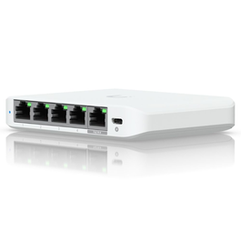 Ubiquiti Switch 8-Ports 2.5 GbE PoE++ avec Uplink 10 GbE RJ45/SFP+, 60W, Blanc - USW-Flex-XG
