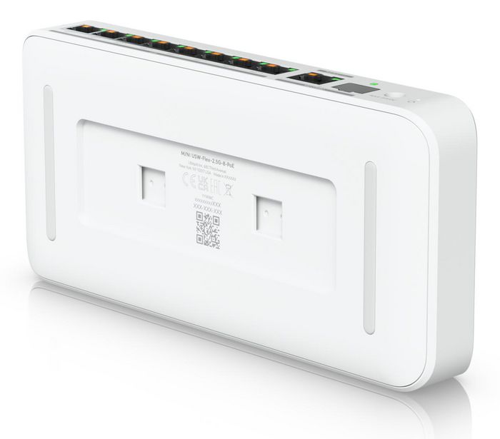 Ubiquiti Switch 8-Ports 2.5 GbE PoE++ avec Uplink 10 GbE RJ45/SFP+, 60W, Blanc - USW-Flex-XG