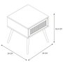 Home Deco Factory Table de chevet Bali avec tiroir