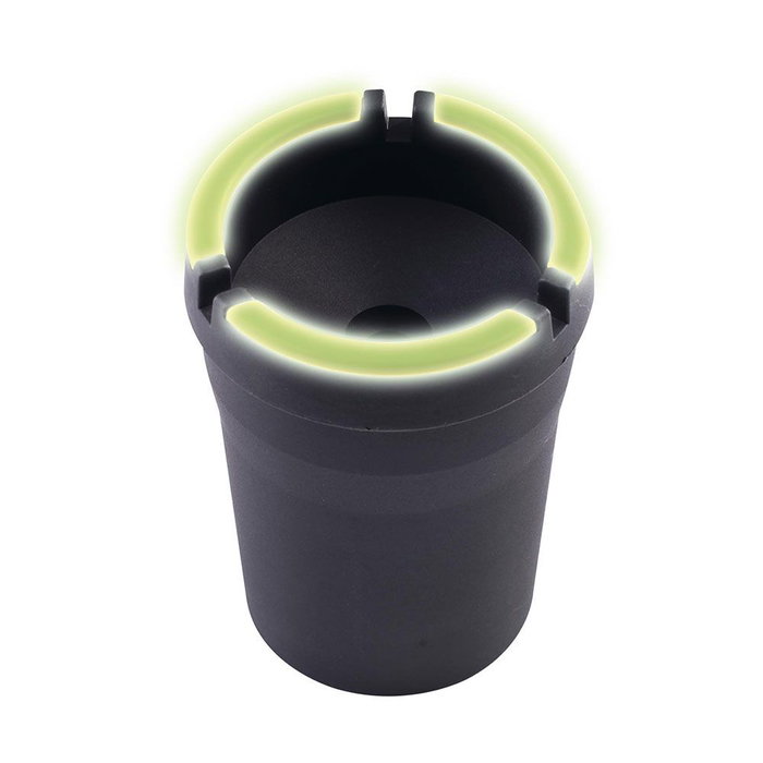 Marca Cendrier phosphorescent noir et jaune fluo Ø 8 x 11 cm polypropylène pour voiture Marca Cendrier phosphorescent noir et jaune fluo Ø 8 x 11 cm polypropylène pour voiture