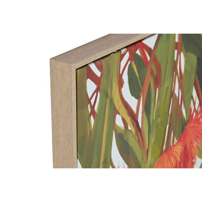 Toile Home ESPRIT Jaune Bleu Fleurs Shabby Chic 100 x 4 x 100 cm (2 Unités)