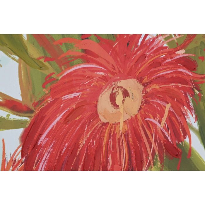 Toile Home ESPRIT Jaune Bleu Fleurs Shabby Chic 100 x 4 x 100 cm (2 Unités)