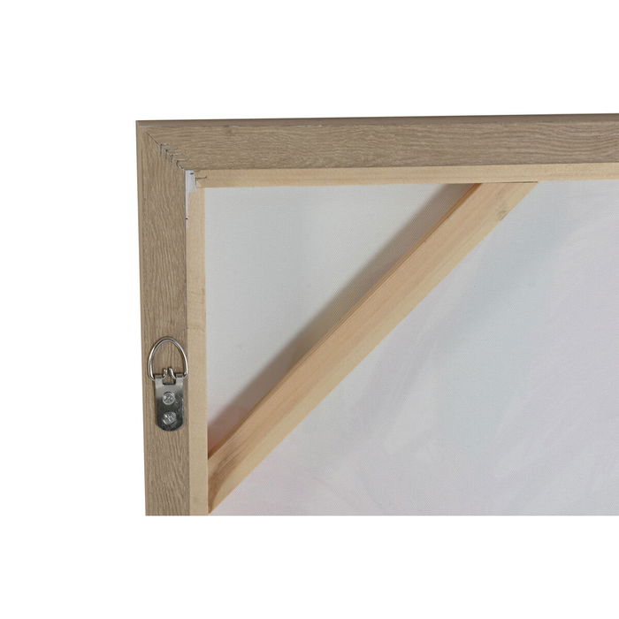 Toile Home ESPRIT Jaune Bleu Fleurs Shabby Chic 100 x 4 x 100 cm (2 Unités)