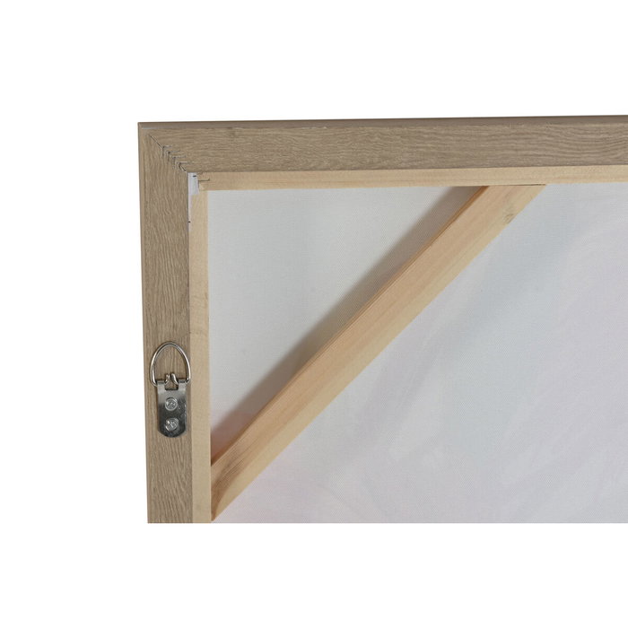 Toile Home ESPRIT Jaune Bleu Fleurs Shabby Chic 100 x 4 x 100 cm (2 Unités)