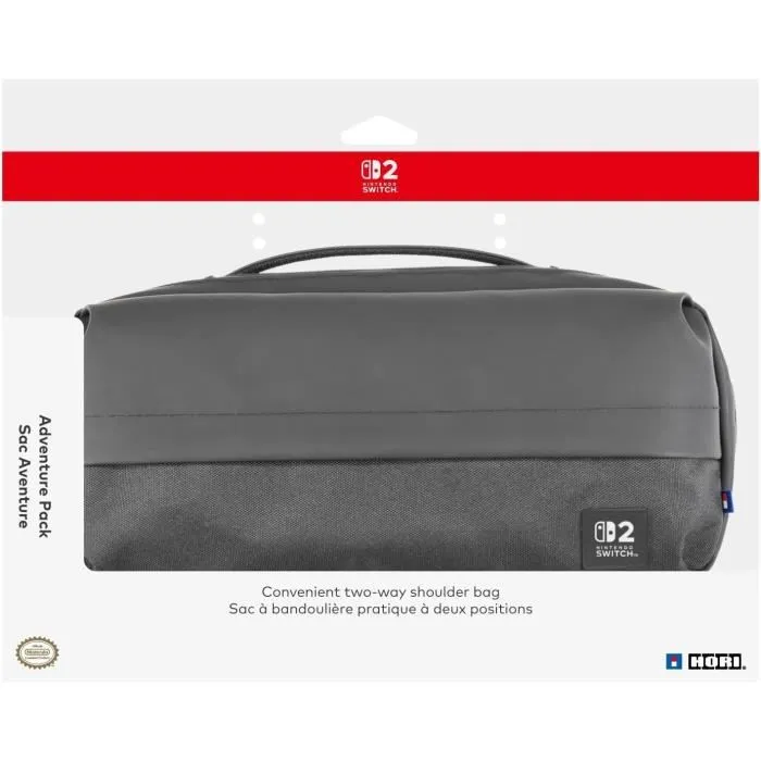 HORI Sacoche de Protection et Transport pour Nintendo Switch et Switch 2 - Rangement Console, Jeux et Accessoires - Noir