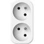 Quarx - QUARX - Adaptateur électrique 2P 16A - 2 Prises 3680W - Blanc et Gris Clair - Conforme NF