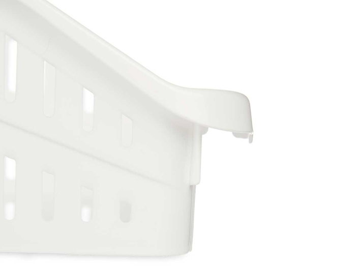 Kinvara Organisateur Réfrigérateur Large Bas Blanc Plastique 26x9x30 cm (Set de 24)