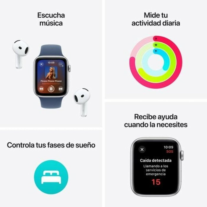 Montre intelligente Apple MXER3QL/A Gris 44 mm Montre intelligente Apple MXER3QL/A Gris 44 mm