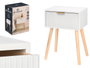 GIFTDECOR Mesita auxiliar avec 1 tiroir blanc