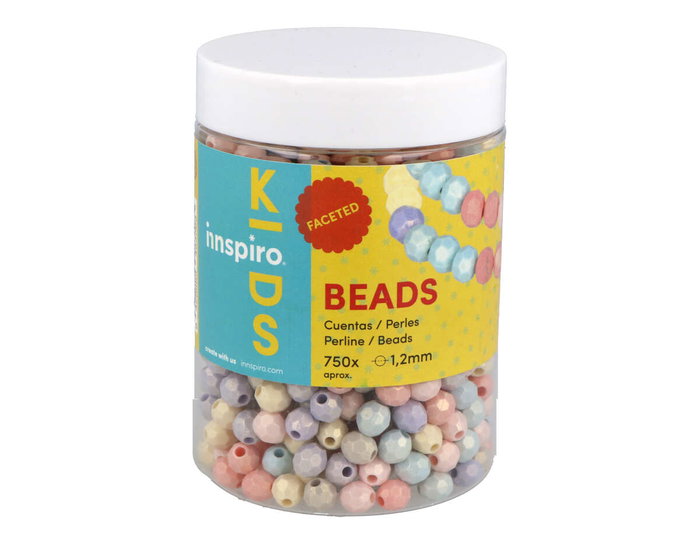 Innspiro Perles en Plastique Facettées Couleurs Pastel 8mm 750 pièces Innspiro Perles en Plastique Facettées Couleurs Pastel 8mm 750 pièces