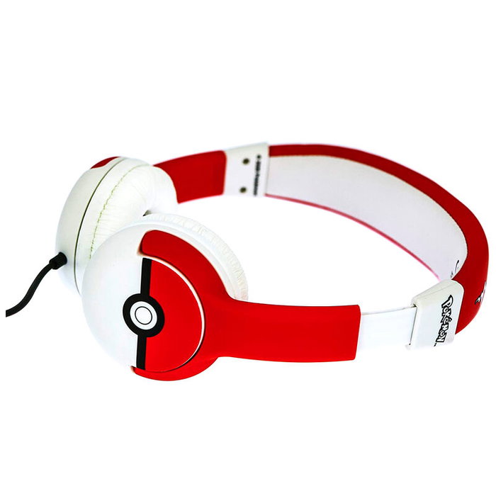 Pokemon Casque Audio Enfants 3-7 ans Pikachu Pokeball Volumé Limitée 85dB Confortable Diadéma Ajustable Jack 3.5mm Portable