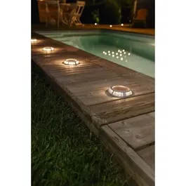 Galix Spot Solaire Extérieur en Aluminium 15 Lumens Blanc Chaud LED Éclairage Jardin Énergie Solaire avec Interrupteur