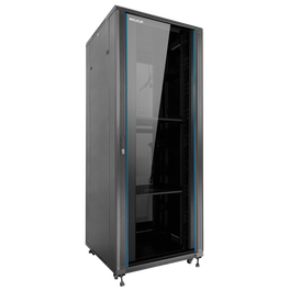 Phasak PRO 32U 600x600 mm Armoire Rack de Sol 19 Pouces Acier Noir avec Ventilateurs et Bandeaux