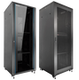Phasak PRO 32U 600x600 mm Armoire Rack de Sol 19 Pouces Acier Noir avec Ventilateurs et Bandeaux