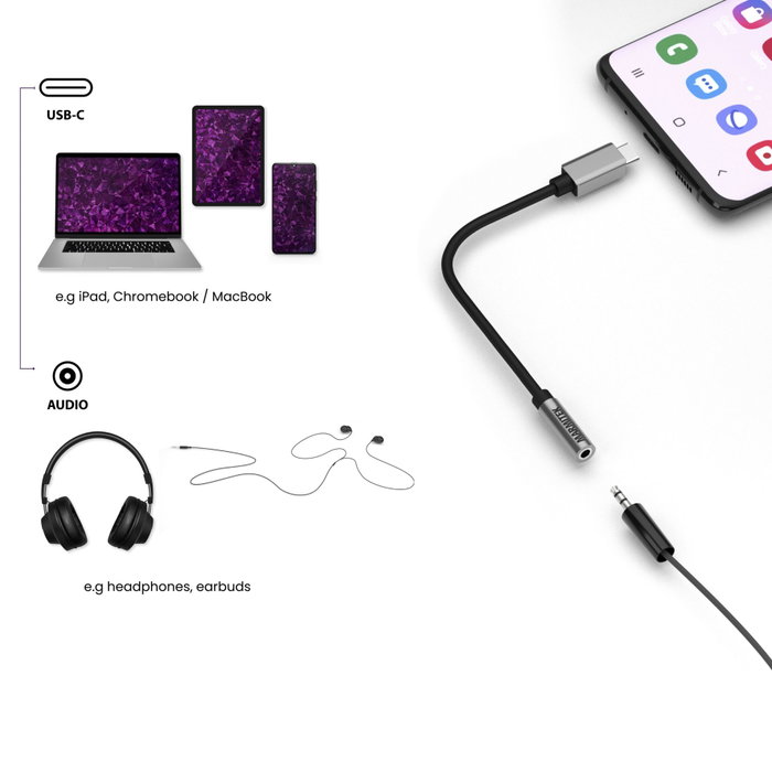 Marmitek Connect Adaptateur USB-C vers Audio 3,5 mm