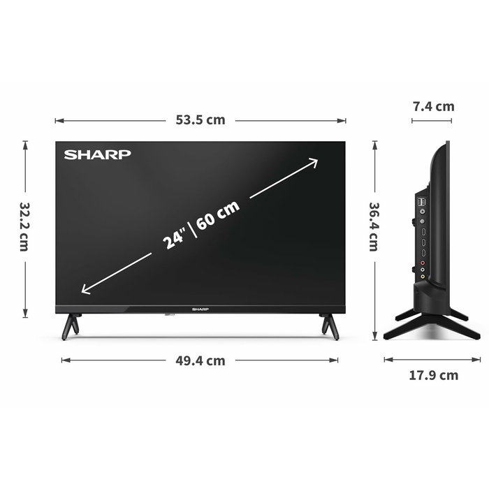 TV intelligente Sharp 1T-C24HA1205EB 24" LED