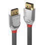 Lindy Câble DisplayPort 1.2 Cromo Line 5m, Prise ABS chromée contacts plaqué or 24 carats, Triple blindage, Support 4K 60Hz 3D 10Bit