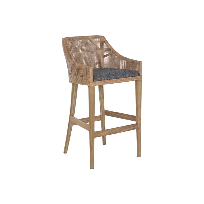 Home ESPRIT Tabouret en Rotin Marron et Gris Home ESPRIT Tabouret en Rotin Marron et Gris