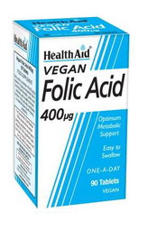 HEALTHAID Acide Fólico 400 µg - 90 Comprimés