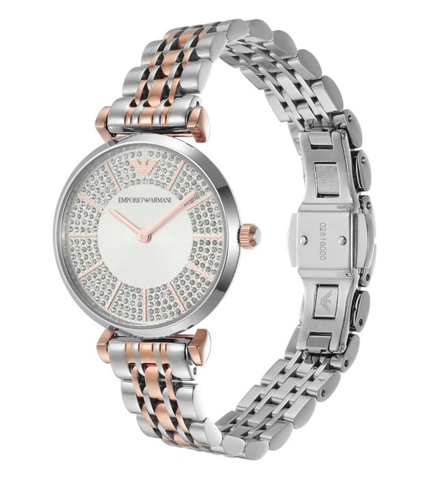 Armani AR11537 montre pour femme en acier inoxydable gris