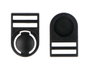 Innspiro Boucle Double en Plastique Noir 15,6 mm (Lot de 5)