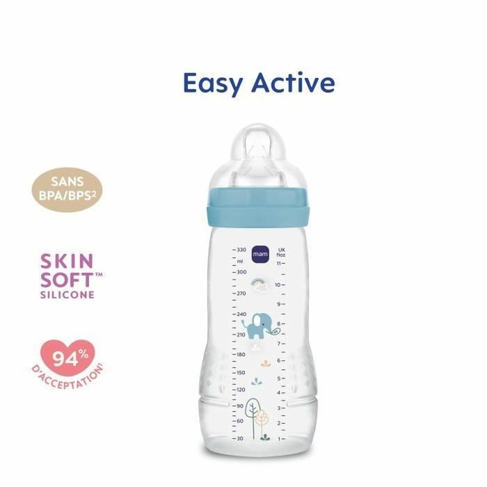Mam Biberon Easy Active 330 ml Ocean - Tétine Débit X